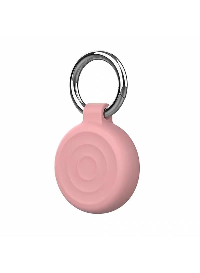 Protective Case Compatible with AirTags, Waterproof TPU Holder Case, Shockproof Anti-Scratch Cover with Keyring and Metal Catabiner, Tag Holder Protective Cover for Kids, Key, Bag, Luggage (Pink D) - Image 1